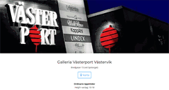 Desktop Screenshot of galleriavasterport.se