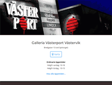 Tablet Screenshot of galleriavasterport.se